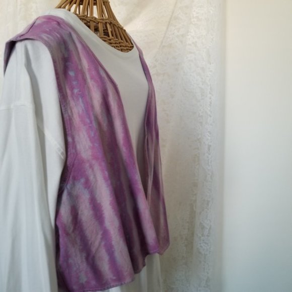 Vintage Tie Dye Purple & Pink Vest - Picture 5 of 15